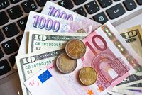 Euro za 25 korun, dolar za „dvacku“. Česká měna je nejsilnější za pět let