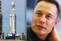 ŽIVĚ: Start nejsilnější raketa světa Falcon Heavy. K Marsu letí i s autem Muska