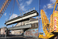 ONLINE: Na Florenci umísťují 170 tunový kolos. Negrelliho viadukt se dočká nové ocelové konstrukce