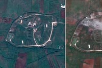 Rakety vymazaly Asadovy bašty z mapy, ukazují satelitní snímky Sýrie