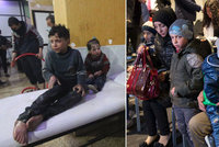„Žádná chemikálie, nadýchali se z prachu,“ tvrdí Rusko a ukázalo „nezraněné“ Syřany