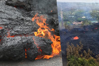 Turistický ráj ničí sopka: Láva válcuje na Havaji domy, lidé v panice prchají