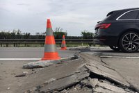 Kalamita na dálnici D5: U Plzně popraskala vozovka!