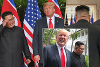 Řeč těla mocných: Silácký Trump vtipkoval o tloušťce, nervózní Kim se uvolnil