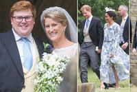Meghan s Harrym na svatbě Dianiny neteře: Skrývají volné šaty těhotenské bříško?