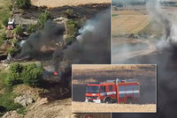 Požár pole na Mělnicku se hasičům podařilo uhasit. Škoda se vyšplhala na milion korun!