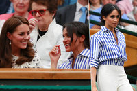 Kate a Meghan vyrazily spolu na Wimbledon a smály se od ucha k uchu. Prince nechaly doma