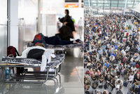 Poprask kvůli jedné ženě: Cestující museli spát na letišti, v Mnichově dál ruší lety