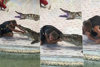 Brutalita před stovkou diváků: Krokodýl zkroutil trenérovi plazů ruku tak, až skoro praskaly kosti