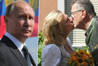 Svatebčan Putin: Na obřad přiletěl rakouské ministryni, pak vyrazí za Merkelovou