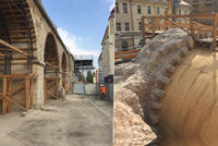 FOTO: Opravy Negrelliho viaduktu zdrží špatný stav mostních oblouků: 16 jich musí k zemi