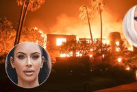 Kim Kardashian a Lady Gaga na útěku. K jejich domům se blíží obří požár
