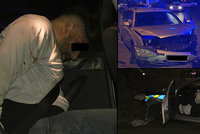 VIDEO: Zběsilá honička v Praze! Zfetovaný řidič v kradeném autě ujížděl policistům, pak „smetl“ jejich vůz