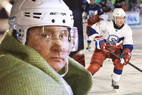 Putin na bruslích: Ruský prezident a hokejové hvězdy si to „rozdali“ na Rudém náměstí
