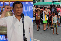 Filipínský prezident chce zatýkat už dvanáctileté děti. Bojuje tím prý proti drogám