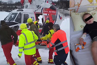 Dramatická záchrana Matyáška (4) po pádu z lyží: Tatínek poděkoval záchranářům a vše natočil