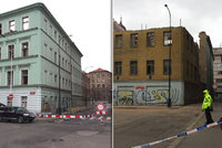Památkově chráněný dům v Praze 1 je v havarijním stavu: Hrozí zřícení dalších částí, stavaři ho zabezpečují