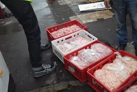 210 kilo páchnoucích vnitřností: Celníci s veterináři odhalili v Sapě prohřešky