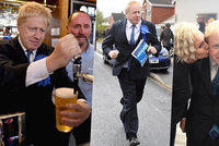 Exministr Johnson se před volbami líbal s fanynkami a čepoval pivo v hospodě