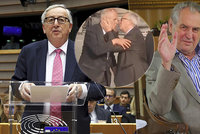 Zeman: „Jsme trošku pokrytci.“ Promluvil o polibku od Junckera i „šílenosti“ v EU