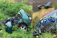 Fatální nehoda během tuningového srazu na Nymbursku: Řidič zemřel při srážce, auto vedví
