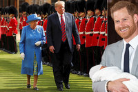 Novopečený otec princ Harry dostal pozvánku ke slavnostní tabuli. Na oběd královny a Trumpa