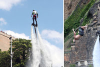 VIDEO: Denis Vantuch (19) skočil z 10 metrů do Vltavy. Pod Vyšehradem je mělko