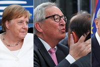 Líbáš jako Juncker. Na finále hry o trůny v EU s Babišem i Merkelovou jde o zásadní jednání