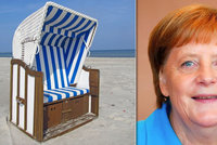 Německé pláže dobývají speciální koše. Jeden dostala i Merkelová