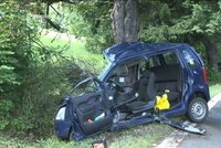 Řidička (53) zemřela po nárazu do stromu: V zatáčce vyjela ze silnice