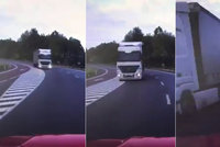 Děsivé video z Karlovarska: Na hasiče v zatáčce vyjel kamion v protisměru!
