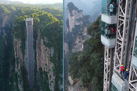 Čína se pyšní světovým unikátem: Nejvyšší venkovní výtah na světě