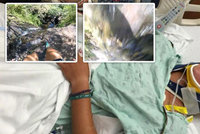 Krev v puse, sténání a děs: Žena natočila svůj pád z vodopádu na Havaji