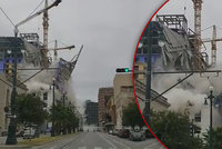 Šílenství v New Orleans: Do ulice se zřítil Hard Rock Hotel