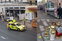 Past jako Brno: Staveniště zabralo chodník, lidé musí do silnice: Mladíka zabila tramvaj!