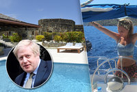 Johnson vzal „vydřičku“ do Karibiku. Na Silvestra do luxusu za šlechtou letěli lacino