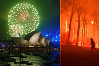 Velkolepý ohňostroj v Sydney nebude? Lidé i hasiči chtějí peníze radši na boj s požáry