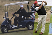 Donald, Barack a Rudolf? Trump strávil pětinu roku na golfu. Obamovi se dřív vysmíval