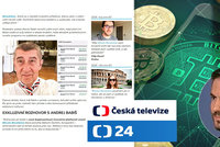 Útok na Babiše i ČT: Premiér ještě více zbohatl díky bitcoinům, tvrdil falešný web