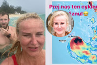 Nebezpečná koupačka Venduly Pizingerové: Nezastraší ji ani děsivý cyklon!