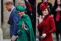 Luxusní róba Meghan, recyklovaný kabát Kate: Souboj vévodkyň rozsekla královna! Sedět budete vzadu