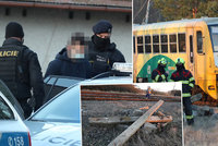 Vlak u Příbrami málem najel do betonových pražců na kolejích: Policie chytla podezřelé!