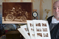 Unikátní objev v Kuníně: Fotky 120 let staré Tatrovky, kterou šlechtic koupil za sedm tisíc
