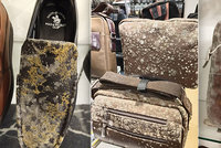 Odporné snímky z obchodů: Drahé kabelky a boty po dvou měsících v karanténě zplesnivěly!