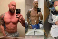 Před a po: Koronavirus změnil svalovce k nepoznání! Zhubl 23 kilo a málem nepřežil