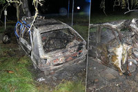 Hořící auto skrývalo děsivé tajemství: Policie uvnitř našla lidské tělo!