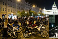 Burácení motorů v noční Praze: Několik stovek motorkářů tradičně projelo ulicemi metropole