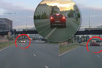 VIDEO: Riskantní manévr v Holešovicích! Zmatený řidič vjel do protisměru na tříproudou silnici