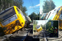 Nehoda vlaku v Lázních Kynžvart: Projel návěstidlo a vykolejil!