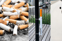 Cigareta nebo vajglovník. V boji proti nepořádným kuřákům mají pomoci netradiční popelníky